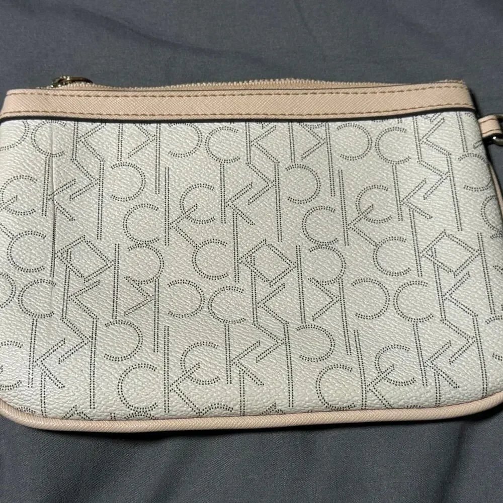Calvin Klein Beige Wristlet